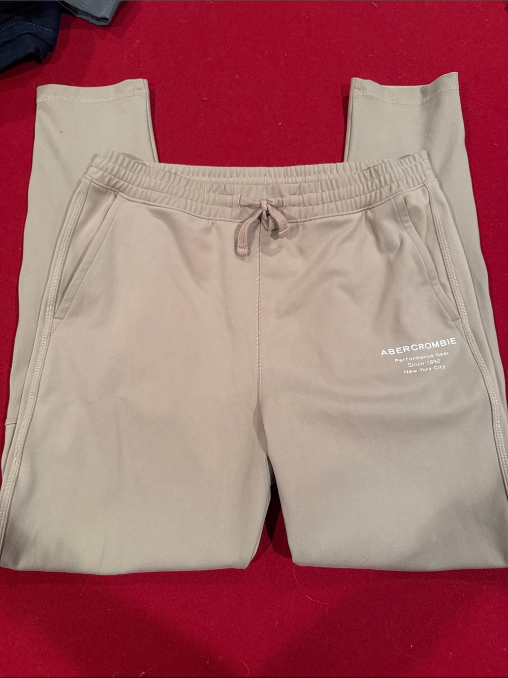 Abercrombie & Fitch Kids Taupe Drawstring Joggers